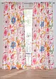 Gardin i resirkulert polyester med trykt blomstermønster (1-pack), bonprix