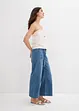 Wide Leg-jeans High Waist, komfortlinning cropped, bonprix