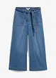 Wide Leg-jeans High Waist, komfortlinning cropped, bonprix