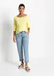 Barrel-jeans, Mid Waist, komfortlinning, bonprix