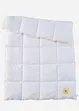 Dyne med blomsterbroderi i Down Touch-materiale og elegant passepoil i kanten, middels varm, bonprix