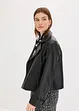 Kort jakke i imitert skinn og trenchcoat-look, bonprix