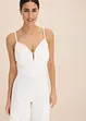 Jumpsuit med blonder og spagettistropper, bonprix