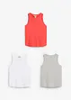 Singlet i økologisk bomull (3-pack), bonprix