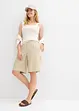 Bermudashorts i lin-/viskosemiks, High Waist, bonprix