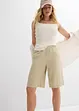 Bermudashorts i lin-/viskosemiks, High Waist, bonprix
