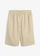 Bermudashorts i lin-/viskosemiks, High Waist, bonprix
