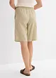 Bermudashorts i lin-/viskosemiks, High Waist, bonprix