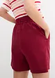 Paperbag-shorts med lin, bonprix
