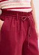 Paperbag-shorts med lin, bonprix