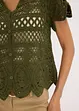 Kort, heklet cardigan, bonprix