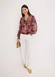 Chiffonbluse med trykt mønster, bonprix