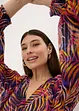 Chiffonbluse med trykt mønster, bonprix
