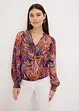 Chiffonbluse med trykt mønster, bonprix
