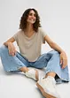 Oversized topp i lett viskosemiks, bonprix
