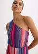 One Shoulder-kjole i myk mesh, bonprix