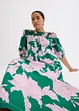 Off shoulder-kjole i 100% bomull med trykt mønster, bonprix