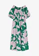 Off shoulder-kjole i 100% bomull med trykt mønster, bonprix