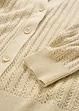 Hullstrikket cardigan med lin, bonprix