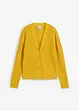 Hullstrikket cardigan med lin, bonprix
