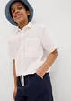 Slip on-shorts i luftig linmiks, Regular Fit, bonprix