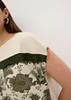 Topp med blondebånd og paisley-print, bonprix