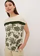 Topp med blondebånd og paisley-print, bonprix