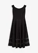 Off shoulder-kjole med blonder og belte, bonprix