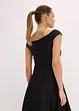 Off shoulder-kjole med blonder og belte, bonprix