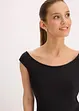 Off shoulder-kjole med blonder og belte, bonprix