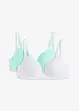 Push up-BH uten bøyle med bomull (2-pack), bonprix