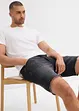 Denimshorts med stretch og råkanter, Relaxed Fit, bonprix
