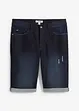 Bermudashorts i denim med stretch og oppbrett, Regular Fit, bonprix