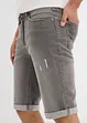 Bermudashorts i denim med stretch og oppbrett, Regular Fit, bonprix