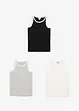 Singlet med økologisk bomull (3-pack), bonprix
