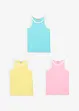 Singlet med økologisk bomull (3-pack), bonprix