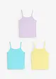 Singlet i 100% økologisk bomull (3-pack), bonprix