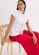 Kortermet bluse i luftig linmiks, bonprix
