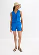 Pull on-shorts i lett linmiks, bonprix