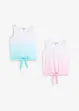 Singlet i 100% økologisk bomull (2-pack), bonprix