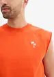 Ermeløs sweatshirt i formstabil bomull, bonprix