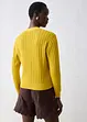 Hullstrikket cardigan med lin, bonprix