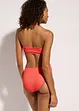 Badedrakt i strukturmateriale med transparente stropper, bonprix