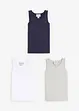Singlet med bomull (3-pack), bonprix