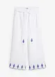 Culottes i lin med belte (2-delt sett), bonprix