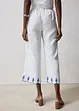 Culottes i lin med belte (2-delt sett), bonprix