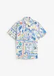 Skjortebluse med silkeandel, bonprix