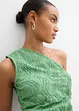 One shoulder-topp i strukturert materiale, bonprix
