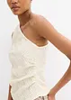 One shoulder-topp i strukturert materiale, bonprix