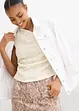 One shoulder-topp i strukturert materiale, bonprix